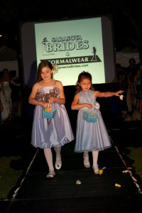 Bridal Show flower girls with hair done by Les Ciseaux St. Armands