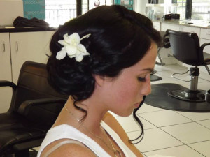 Les Ciseaux wedding hair up do and make up St. Armands